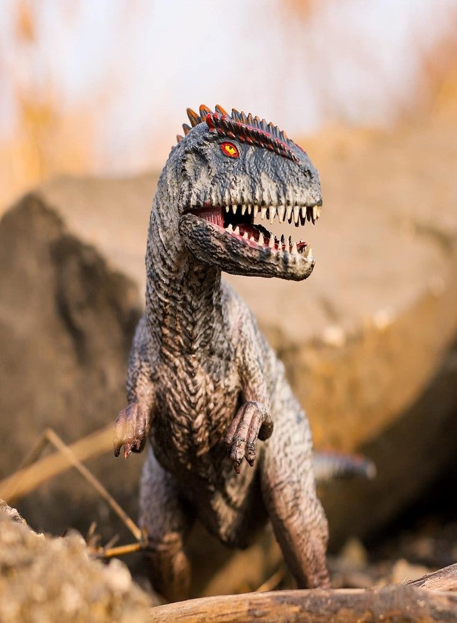 FUNFOB Giganotosaurus Dinosaur Toy Figure Jumbo Width- 21cm Dinosaur Toy Realistic Dinosaur Action Figure Educational for Boys & Girls | Giganotosaurus Grey Orange Spikes - Image 5